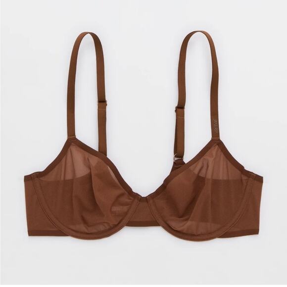 NWT Aerie SMOOTHEZ Mesh Unlined Balconette Bra 32C - Picture 1 of 6